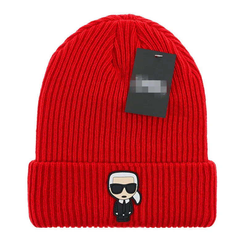 Karl Lagerfeld Karl Ikonik beanie in red.
