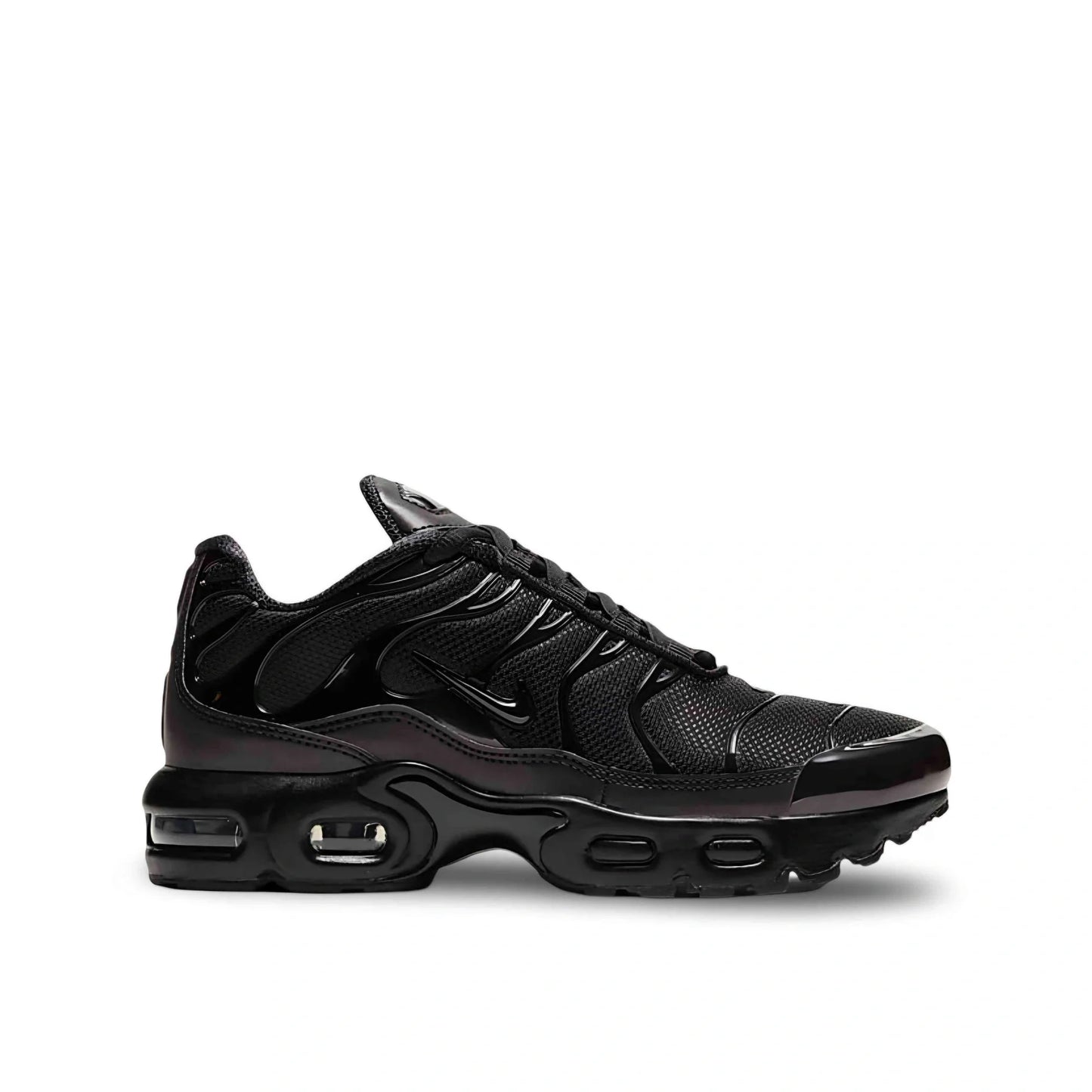 Nike Air Max Plus "Triple Black" children's shoe.
