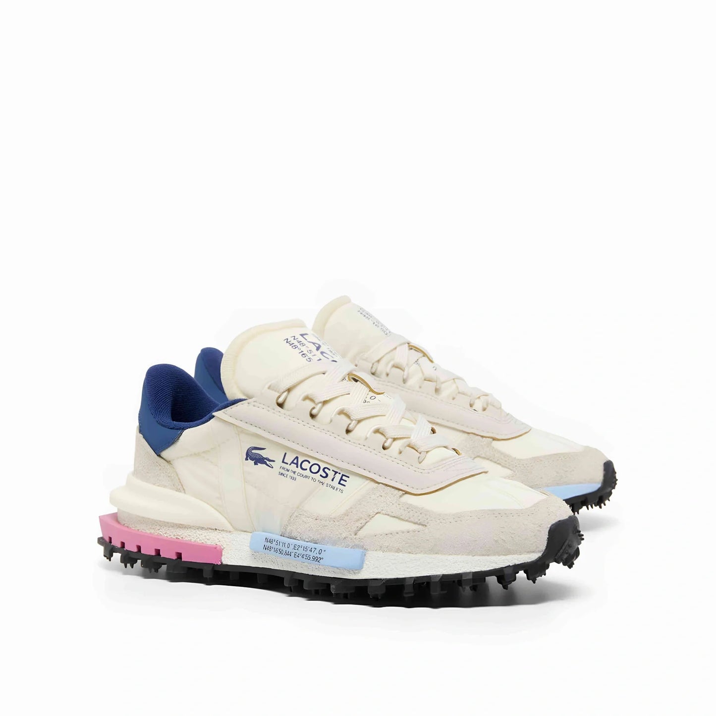Lacoste Women's Elite Active Trainers in Off-White/Navy.