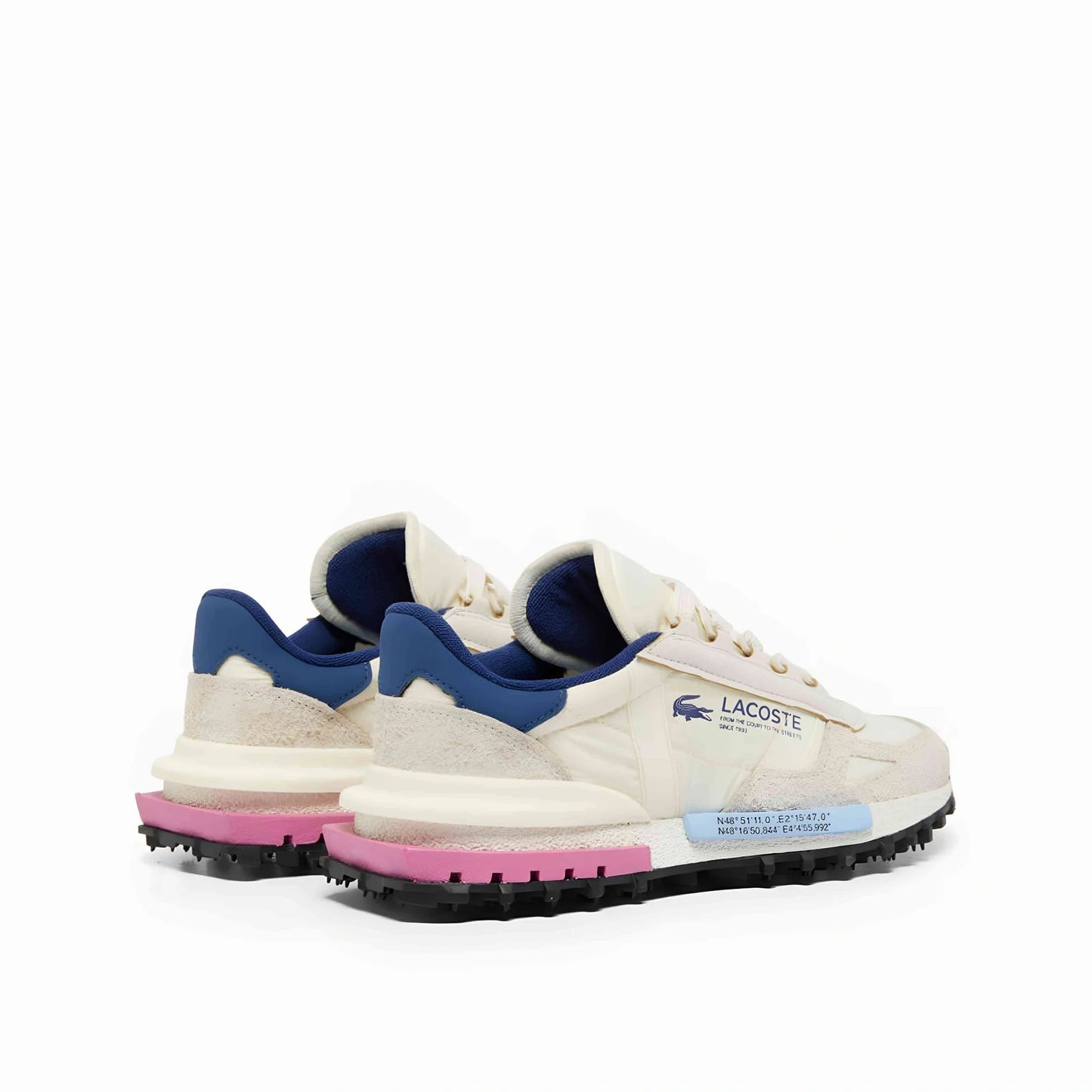 Lacoste Women's Elite Active Trainers in Off-White/Navy.