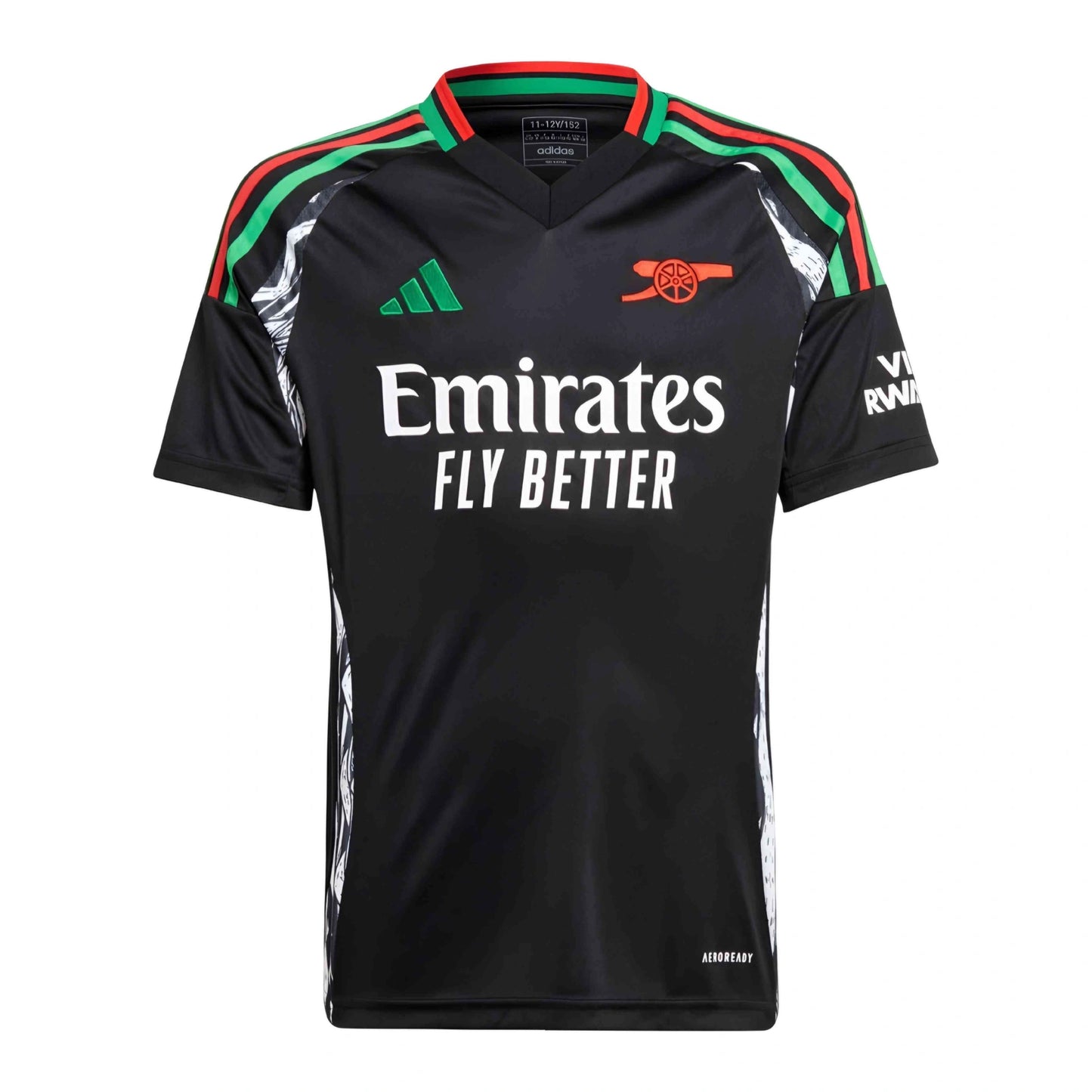 The adidas Arsenal 2024-2025 away authentic jersey is available in black.