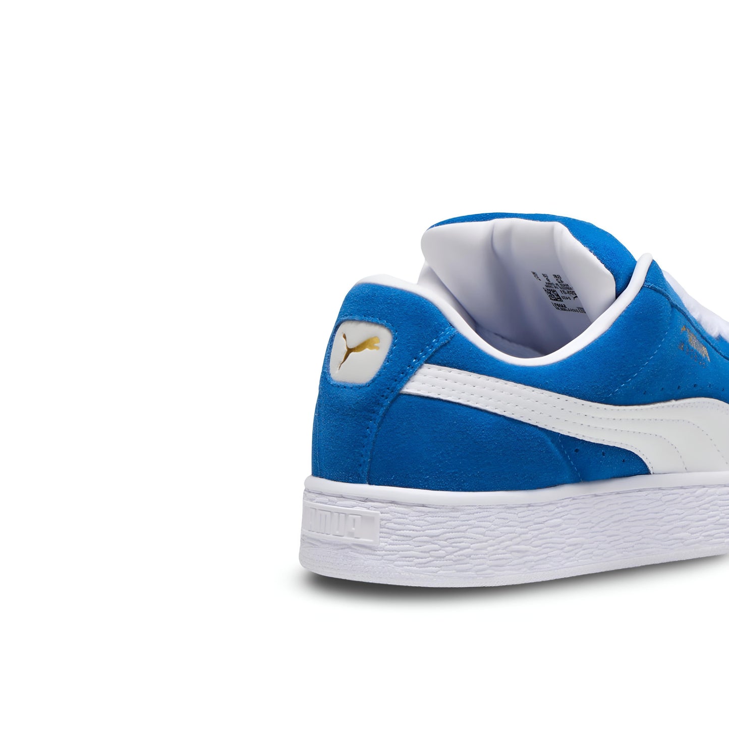 Puma Suede XL trainers in blue and white.