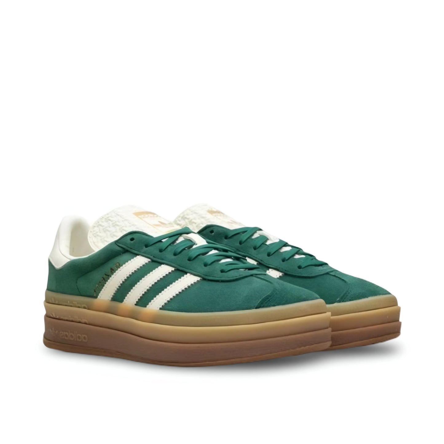 Adidas Gazelle Bold in green/white.