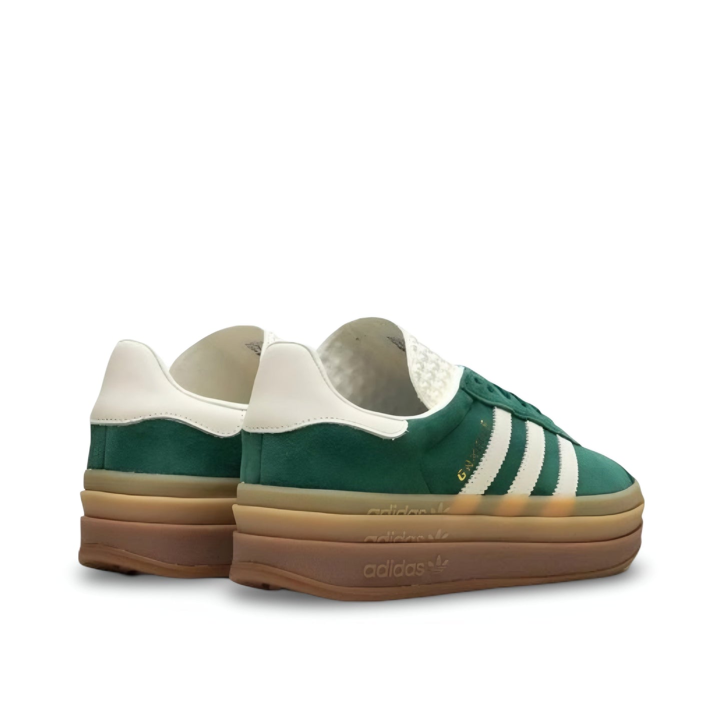Adidas Gazelle Bold in green/white.
