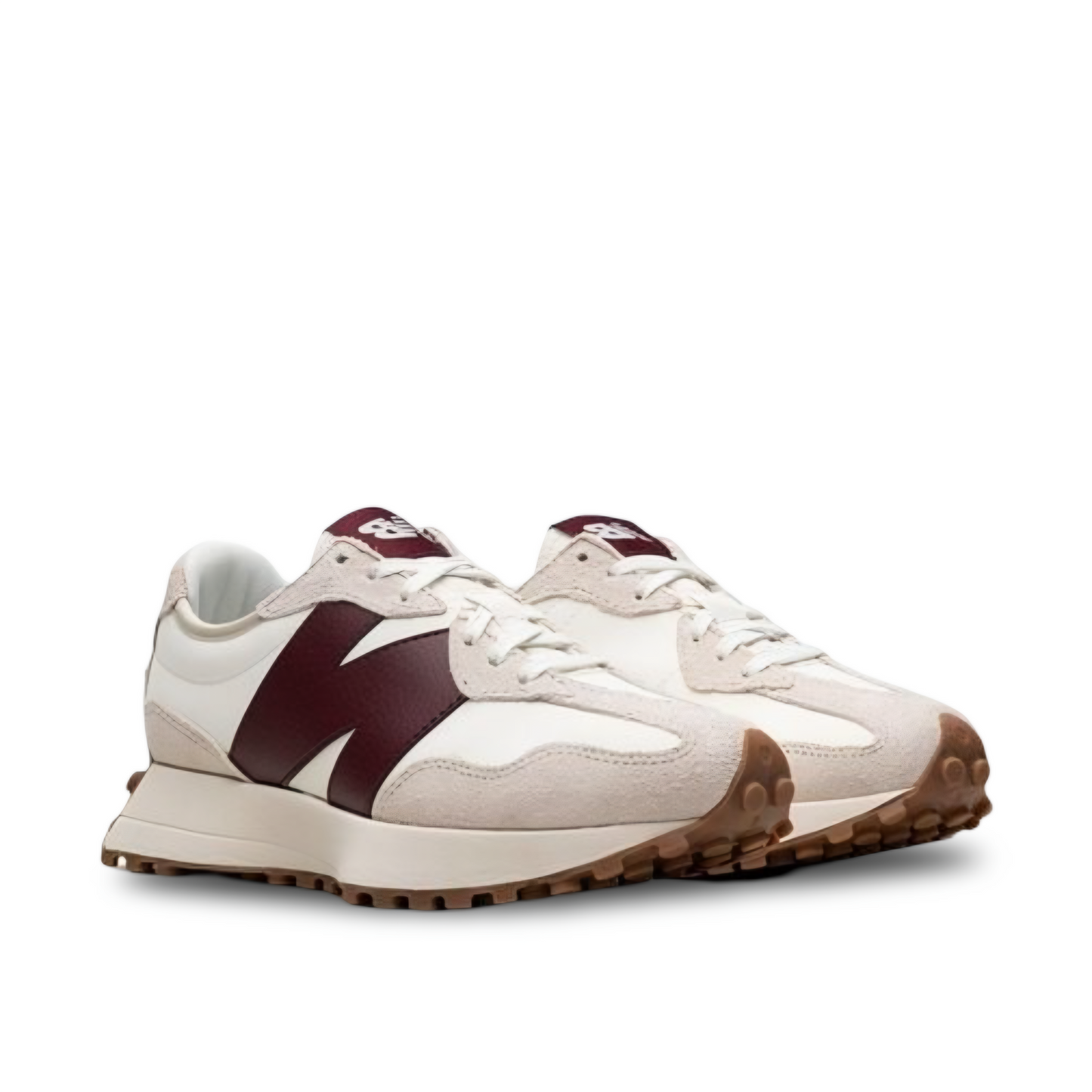 New Balance 327 Classic Burgundy in Moonbeam.