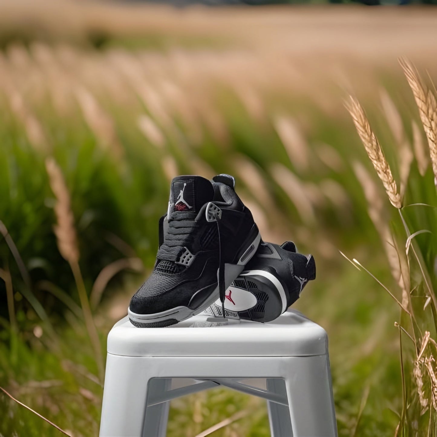 Air Jordan 4 "Black Canvas."