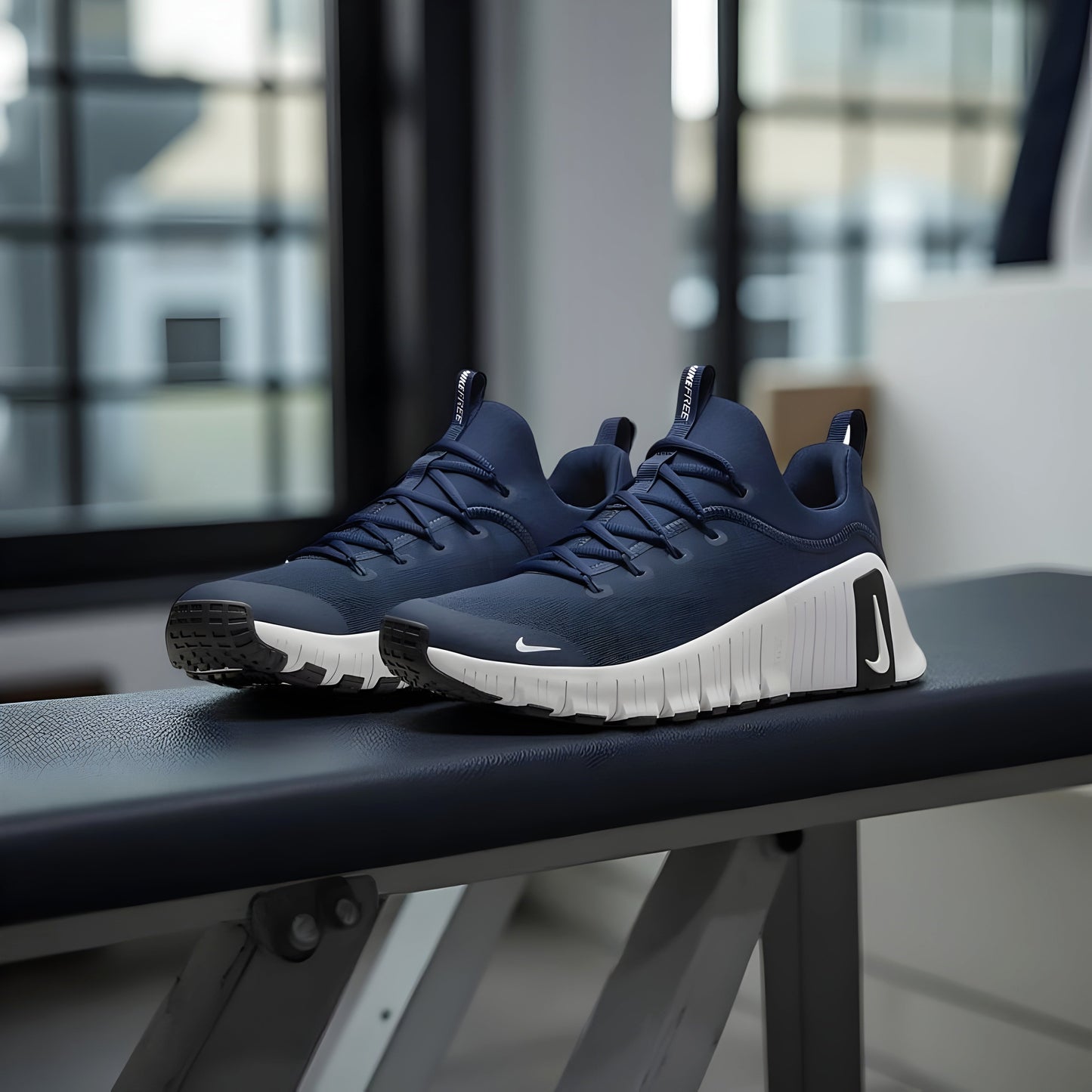 Nike Free Metcon 6 "College Navy/Black/White" footwear.