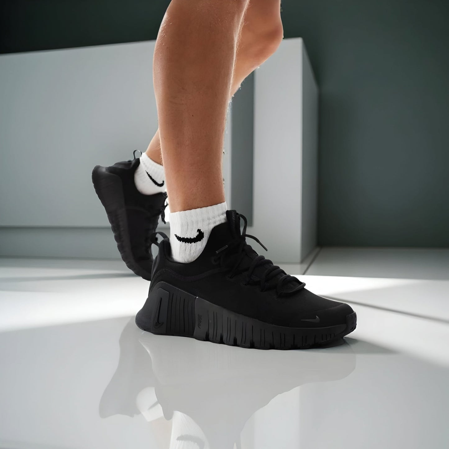 Nike Free Metcon 6, all black.