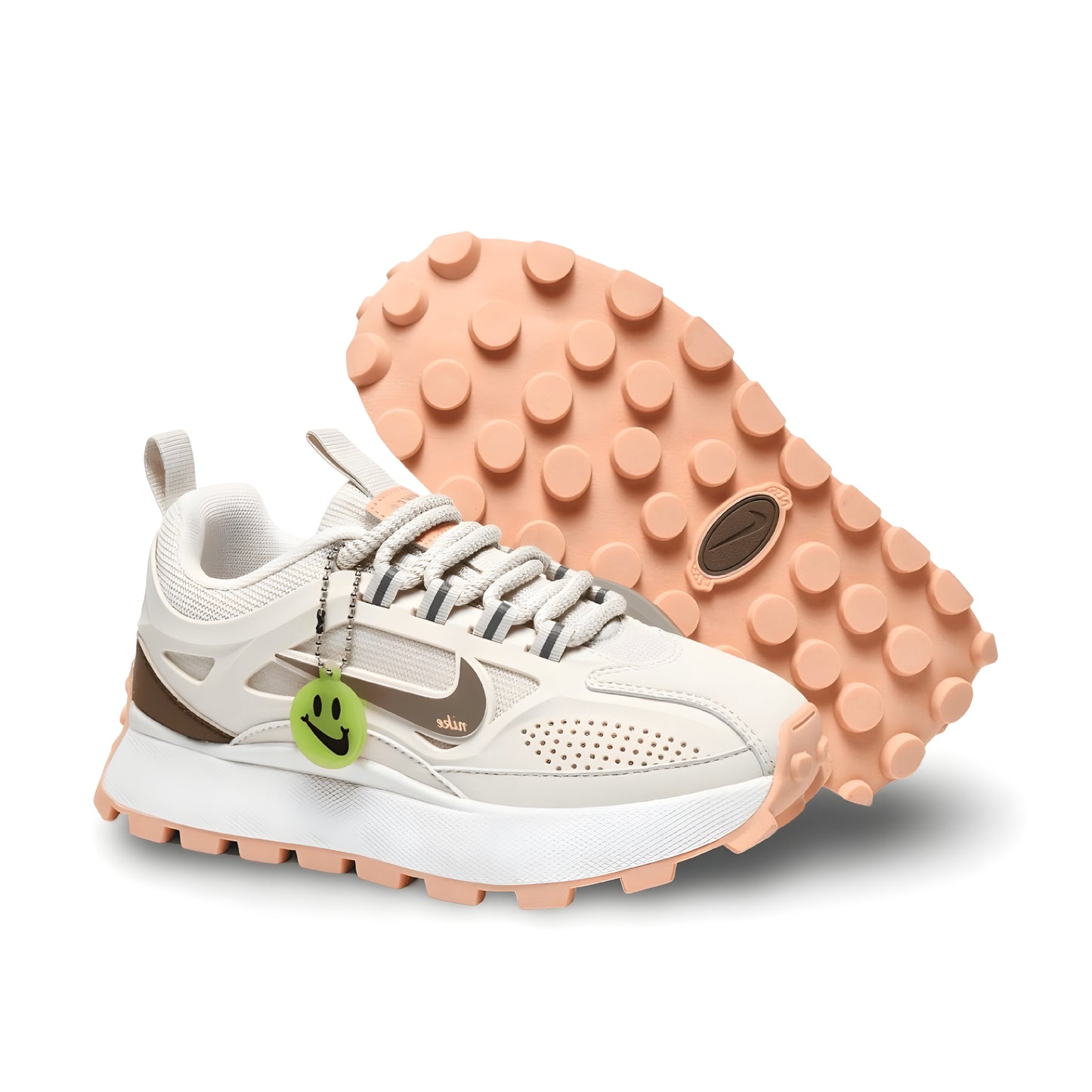 Nike bailleli in beige/cream/brown/light pink