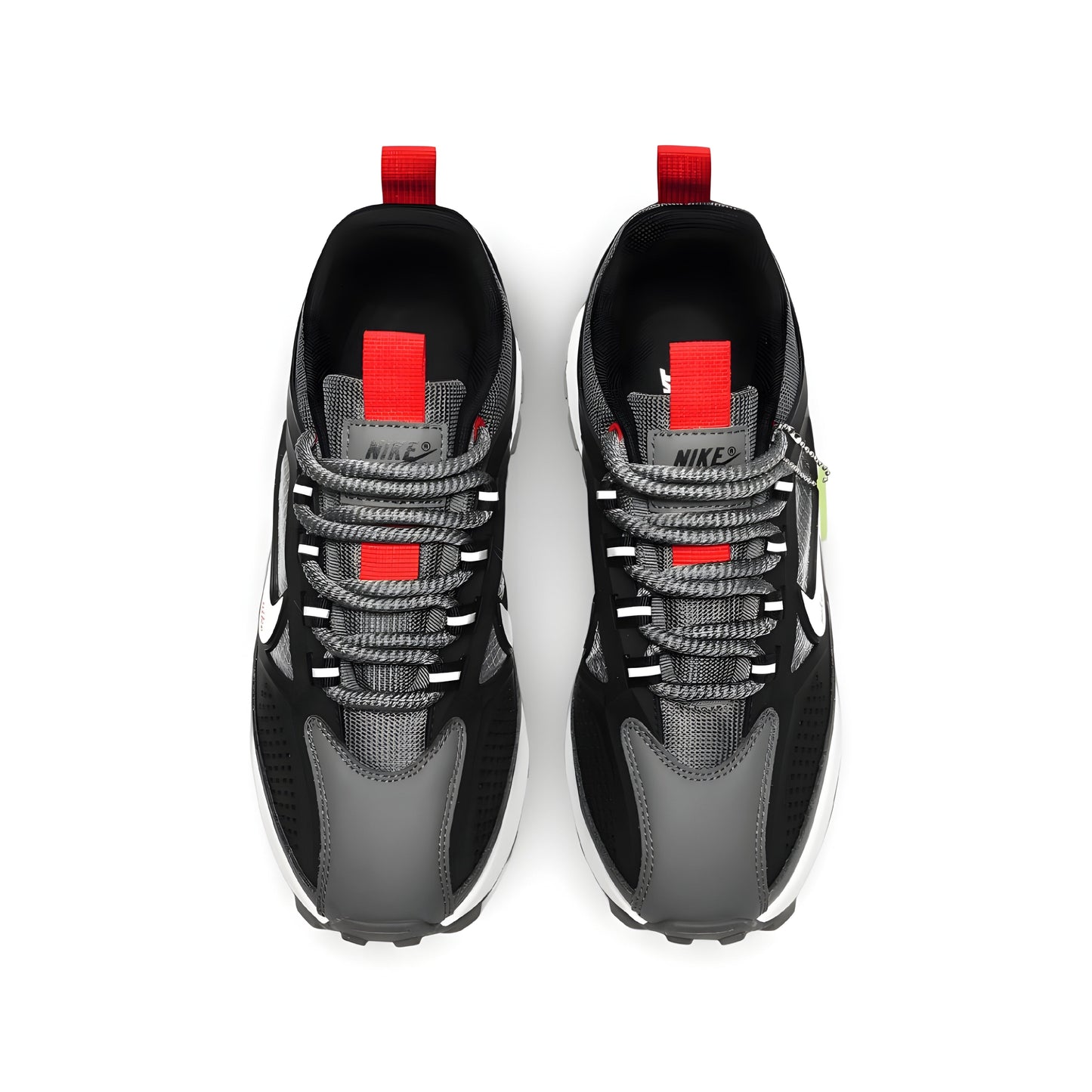 Nike Bailleli in black, gray, white, and red.