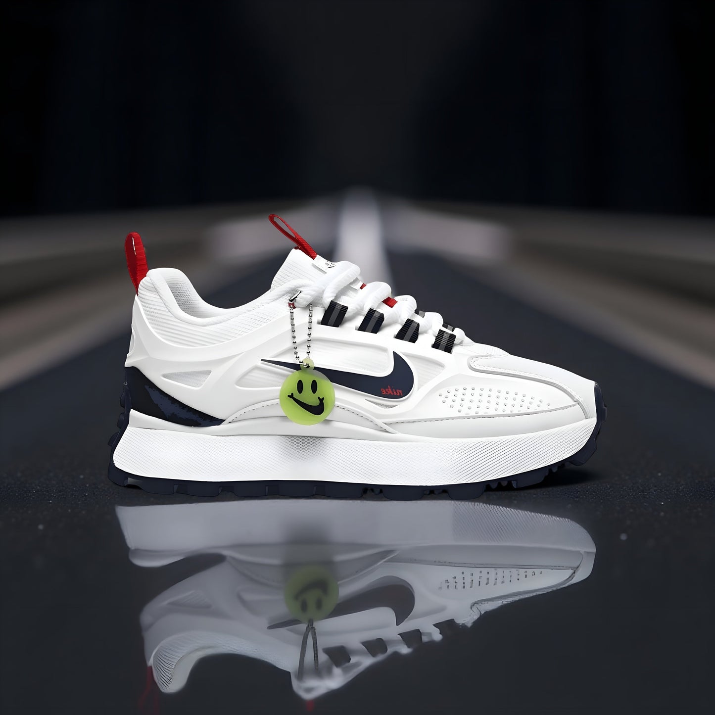 Nike Bailleli, White/Navy.