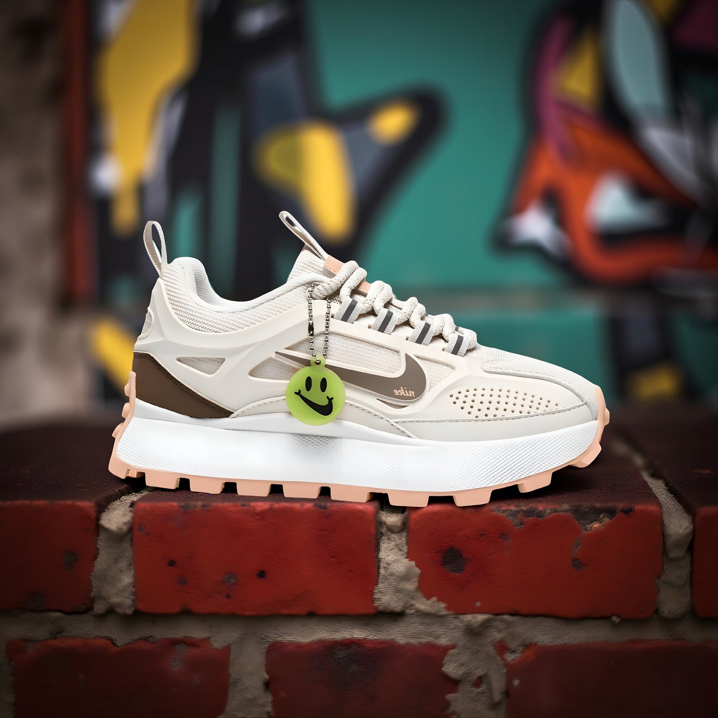 Nike bailleli in beige/cream/brown/light pink