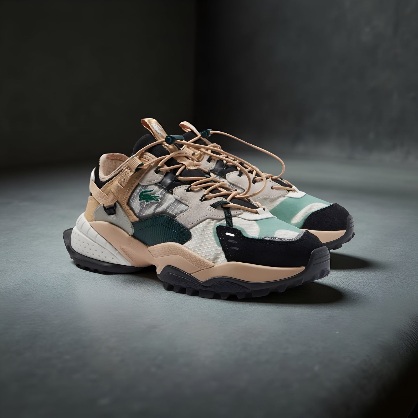 Lacoste Men's L.Guard Breaker Shoes in Beige Multi.