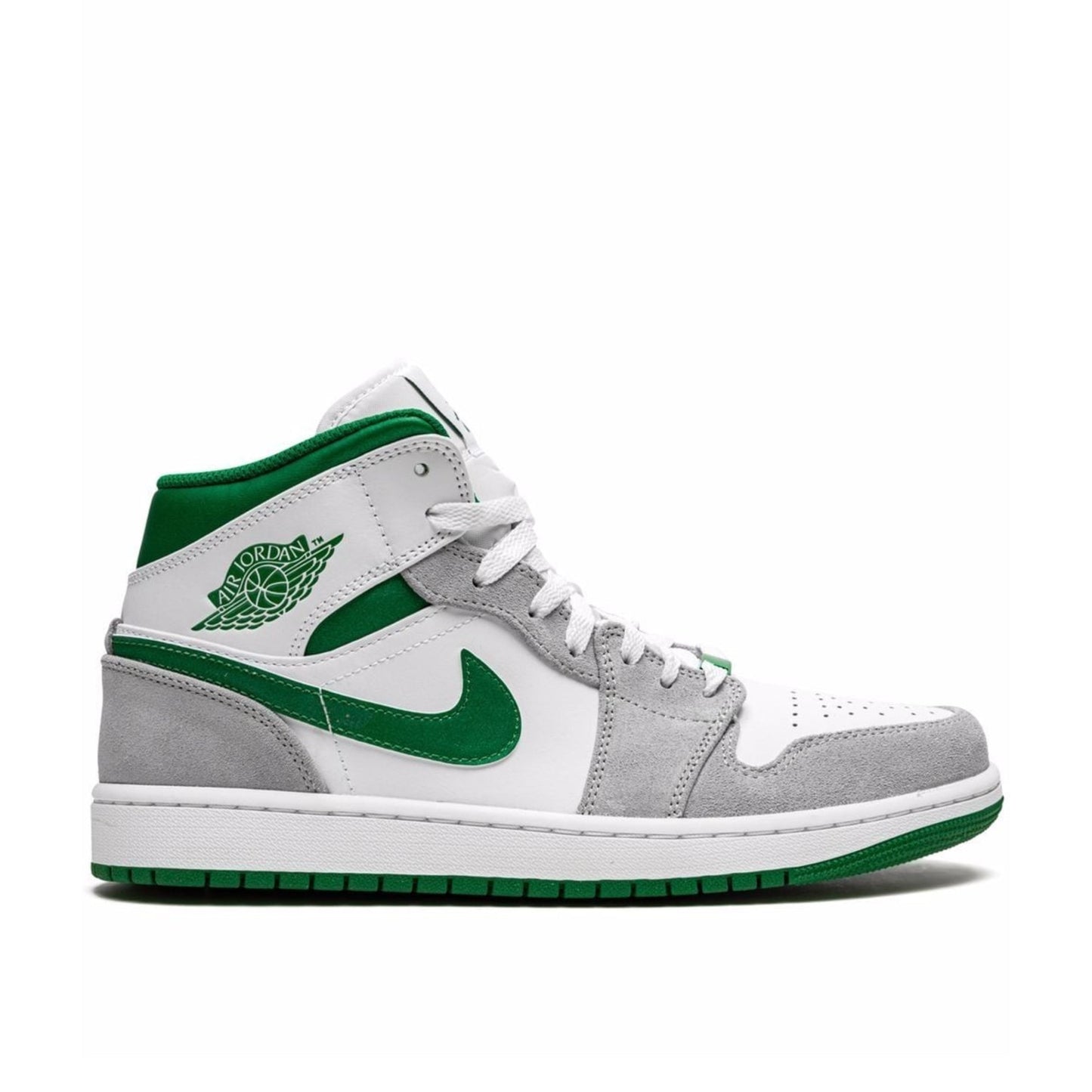 Air Jordan 1 Mid SE, Grey/Pine Green.