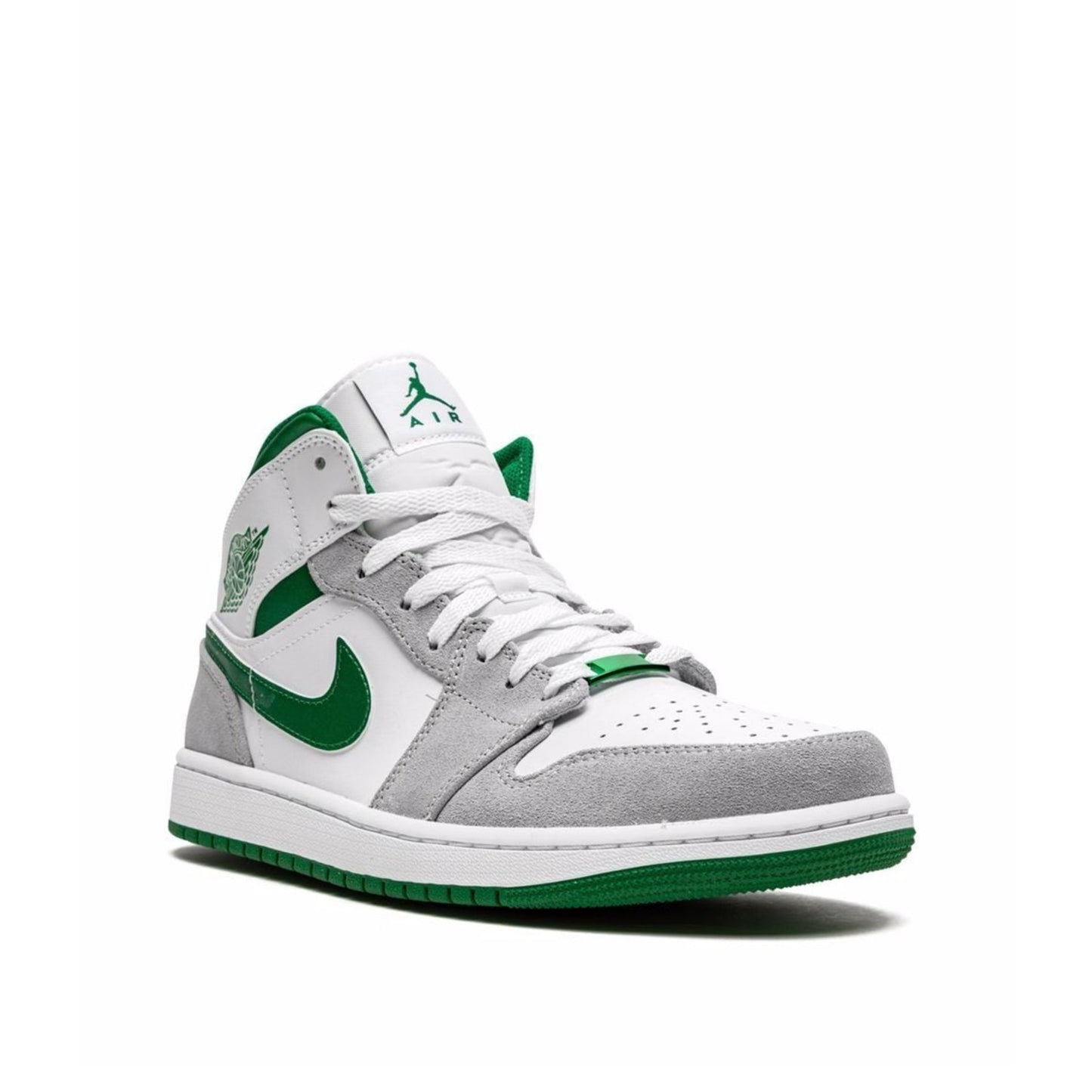 Air Jordan 1 Mid SE, Grey/Pine Green.