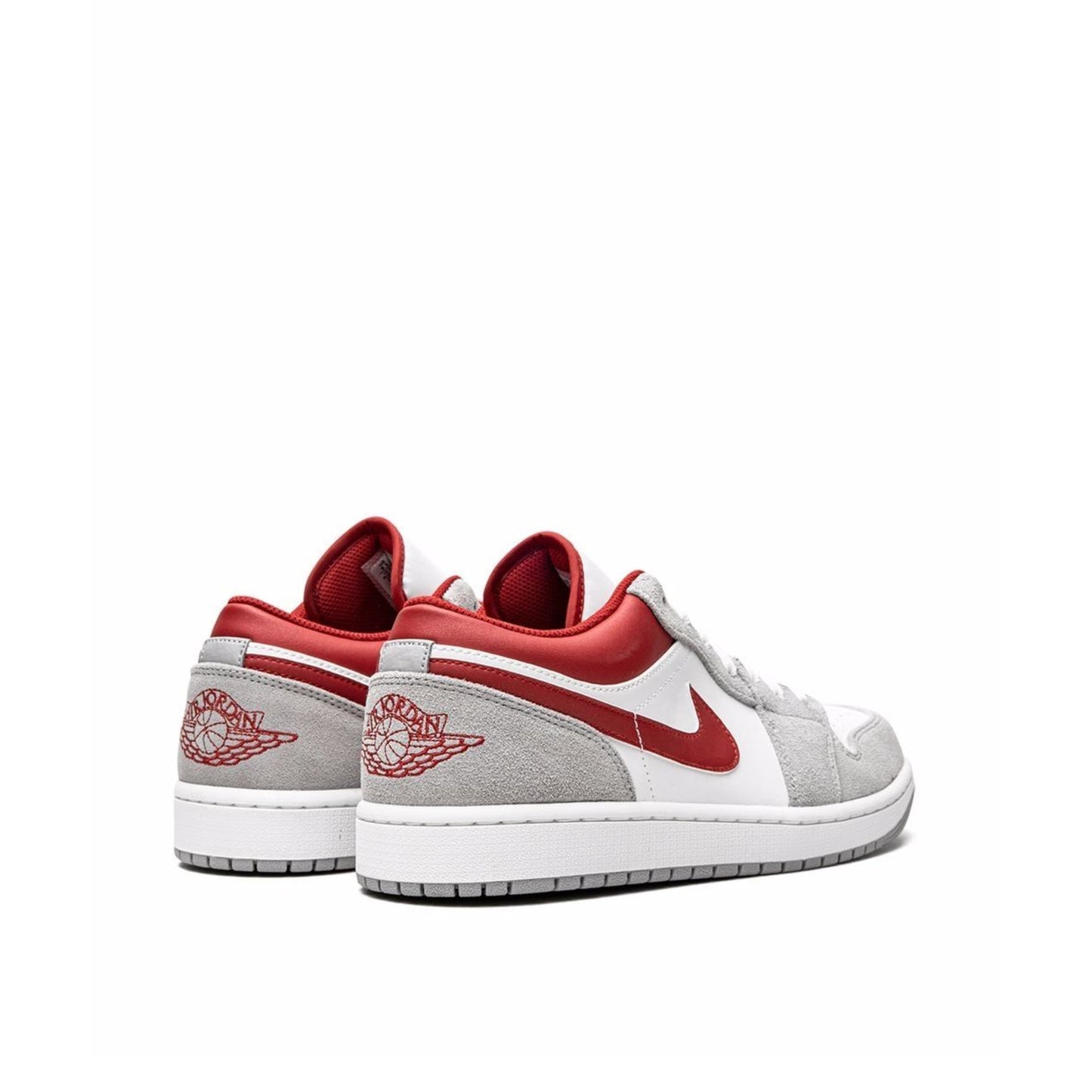 Air Jordan 1 Low SE, Light Smoke Grey/Gym Red.