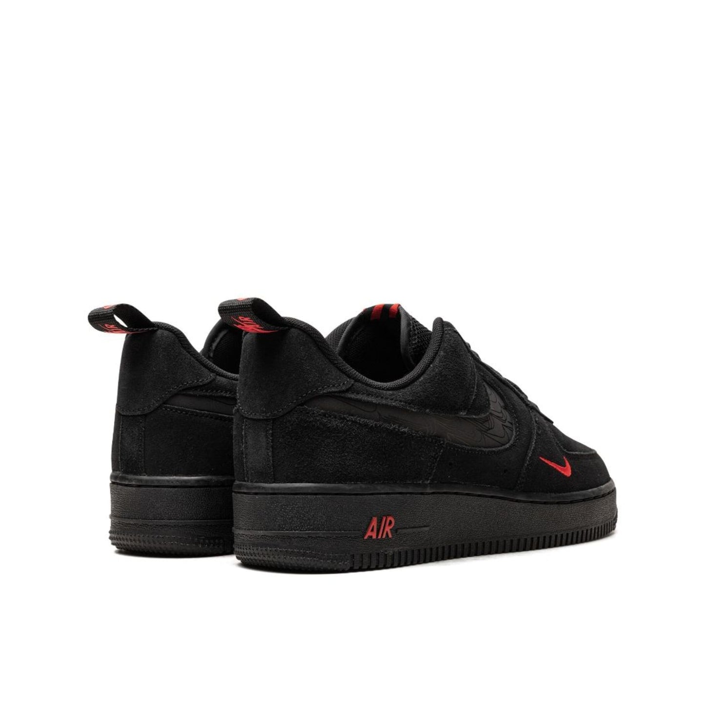 Nike Air Force 1 '07 LV8, Black/Black-Light Crimson.