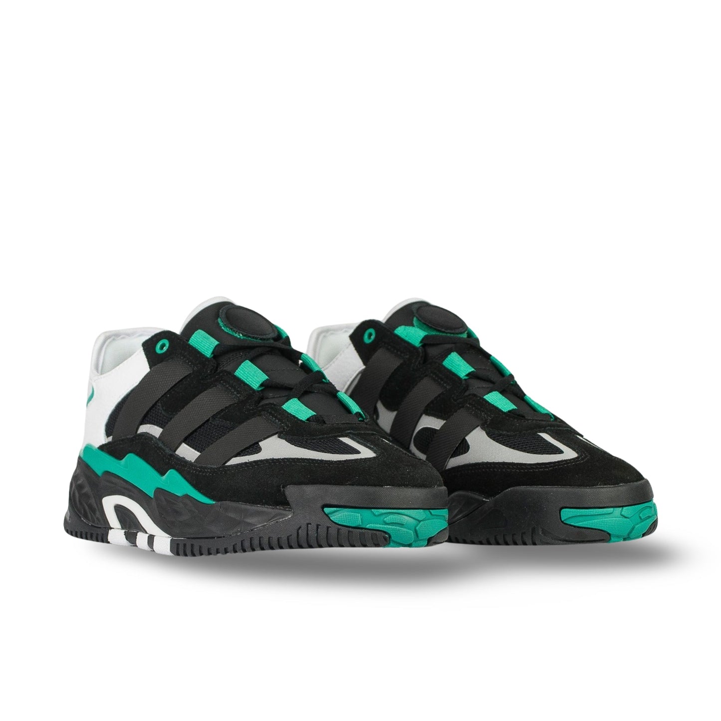 Adidas Niteball in black and sub green.