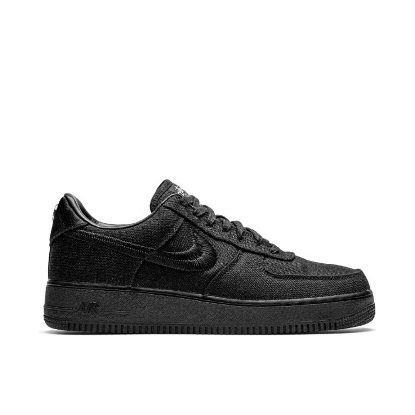 Nike Air Force 1 Low "Black" in collaboration with Stüssy.