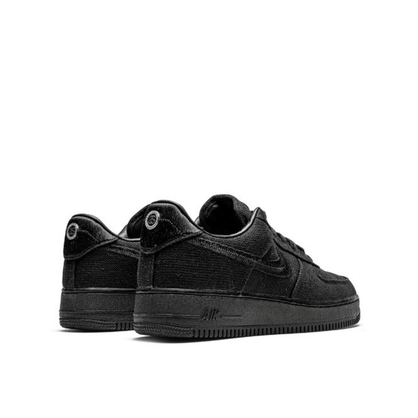 Nike Air Force 1 Low "Black" in collaboration with Stüssy.