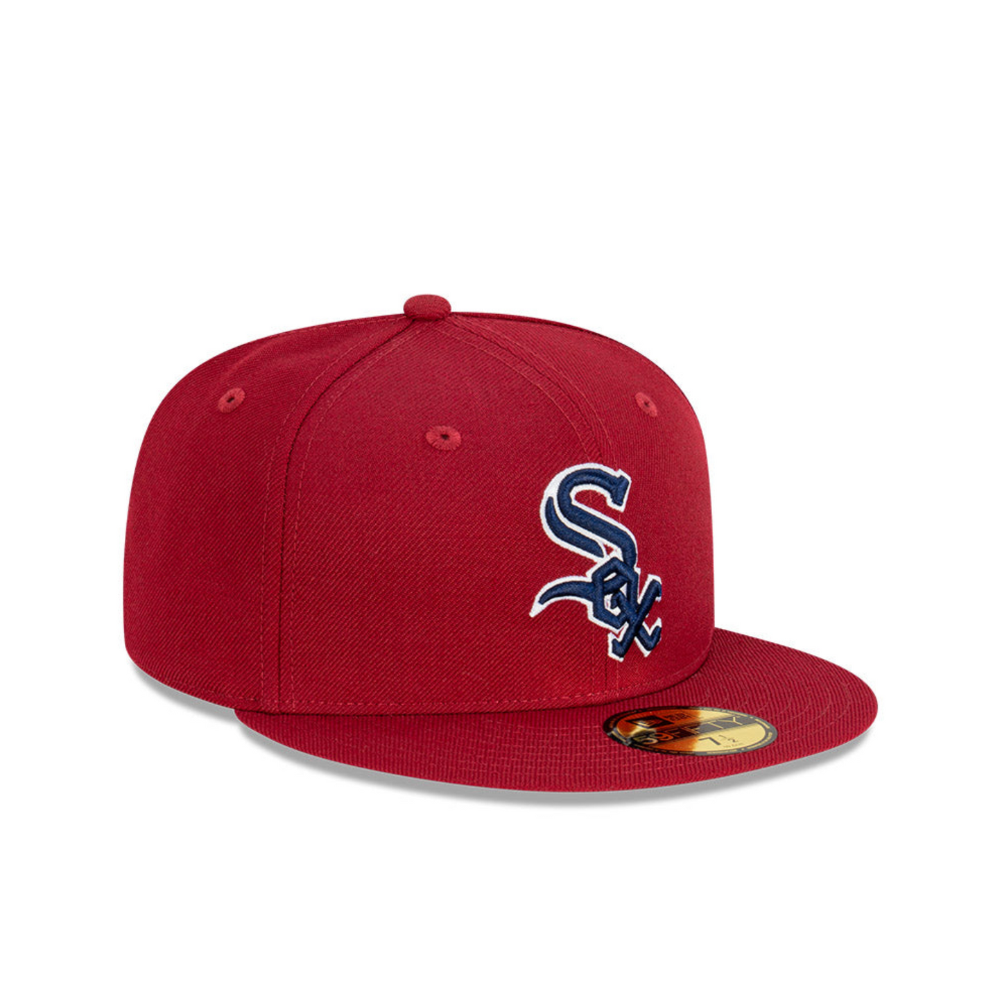 Chicago White Sox Bordeaux 59FIFTY fitted MLB hat.