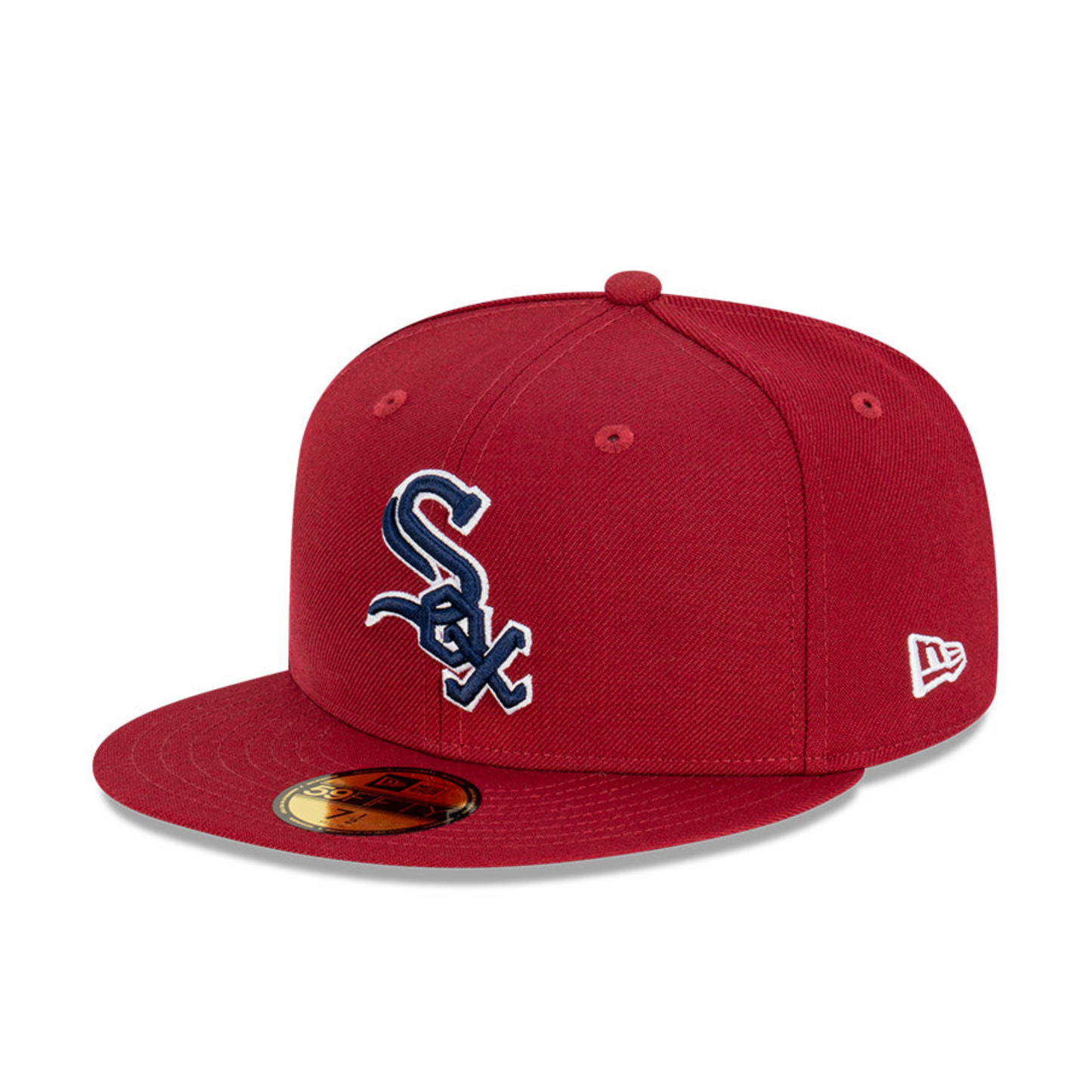 Chicago White Sox Bordeaux 59FIFTY fitted MLB hat.