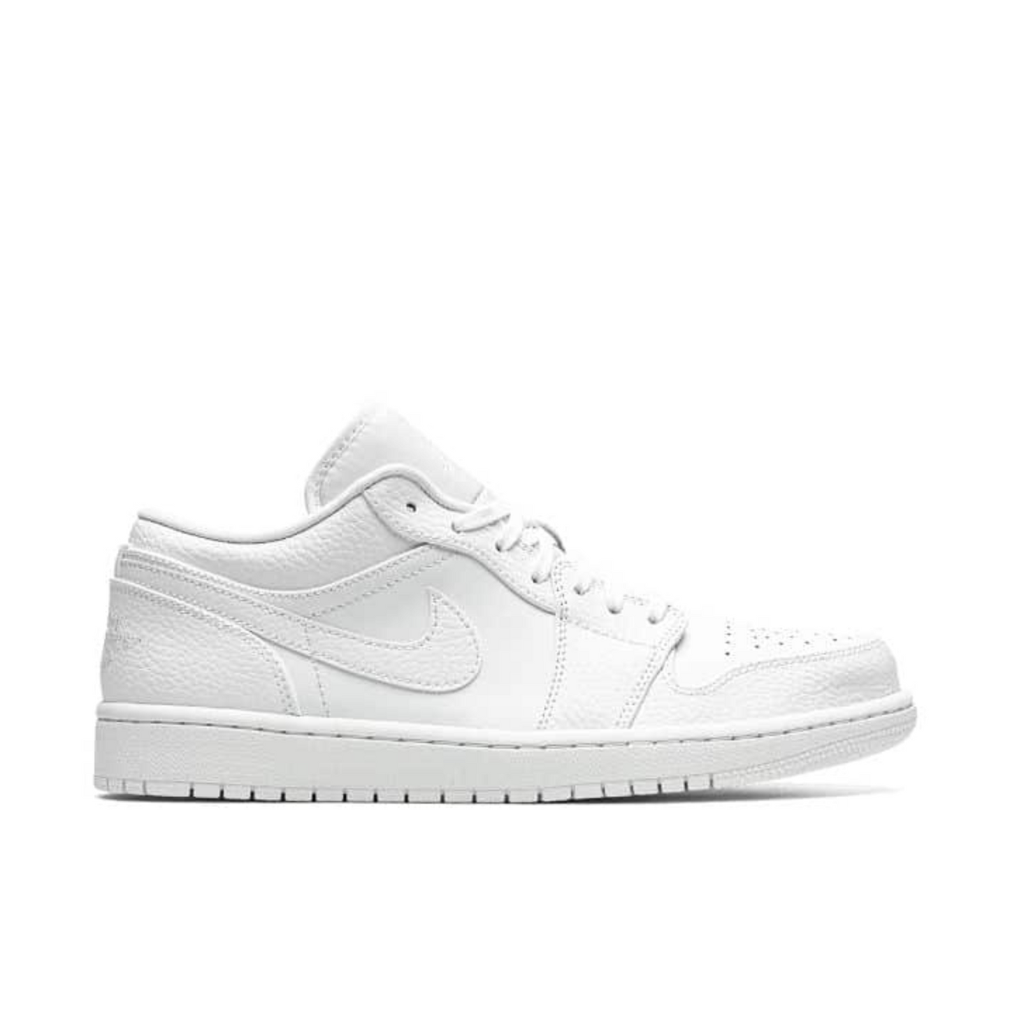Air Jordan 1 Low, all white.