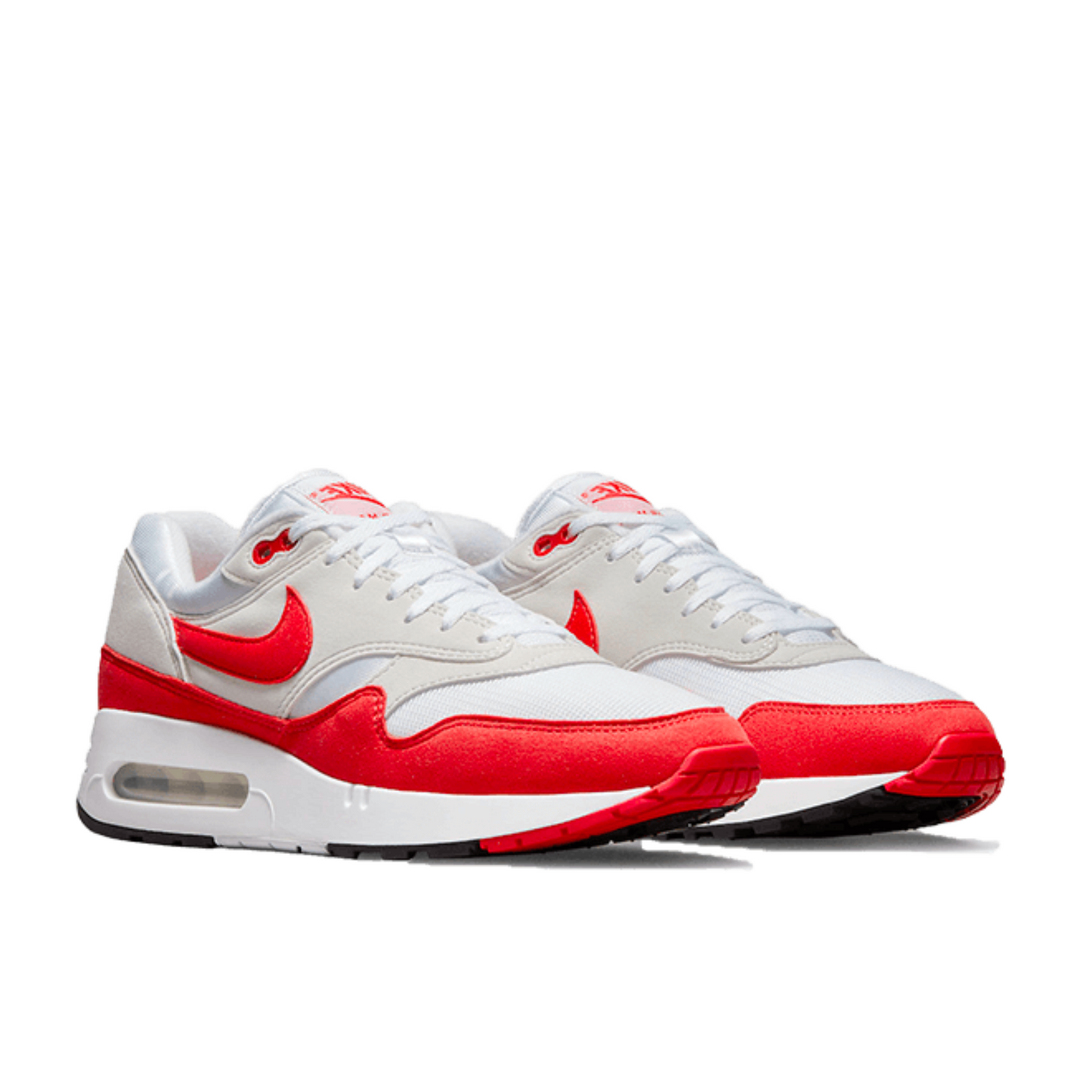 Nike Air Max 1 '86 Big Bubble in White/University Red/Neutral Grey.