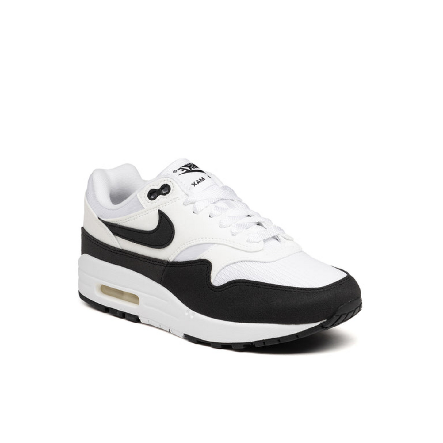 Nike Air Max 1 in White/Black/Summit White.