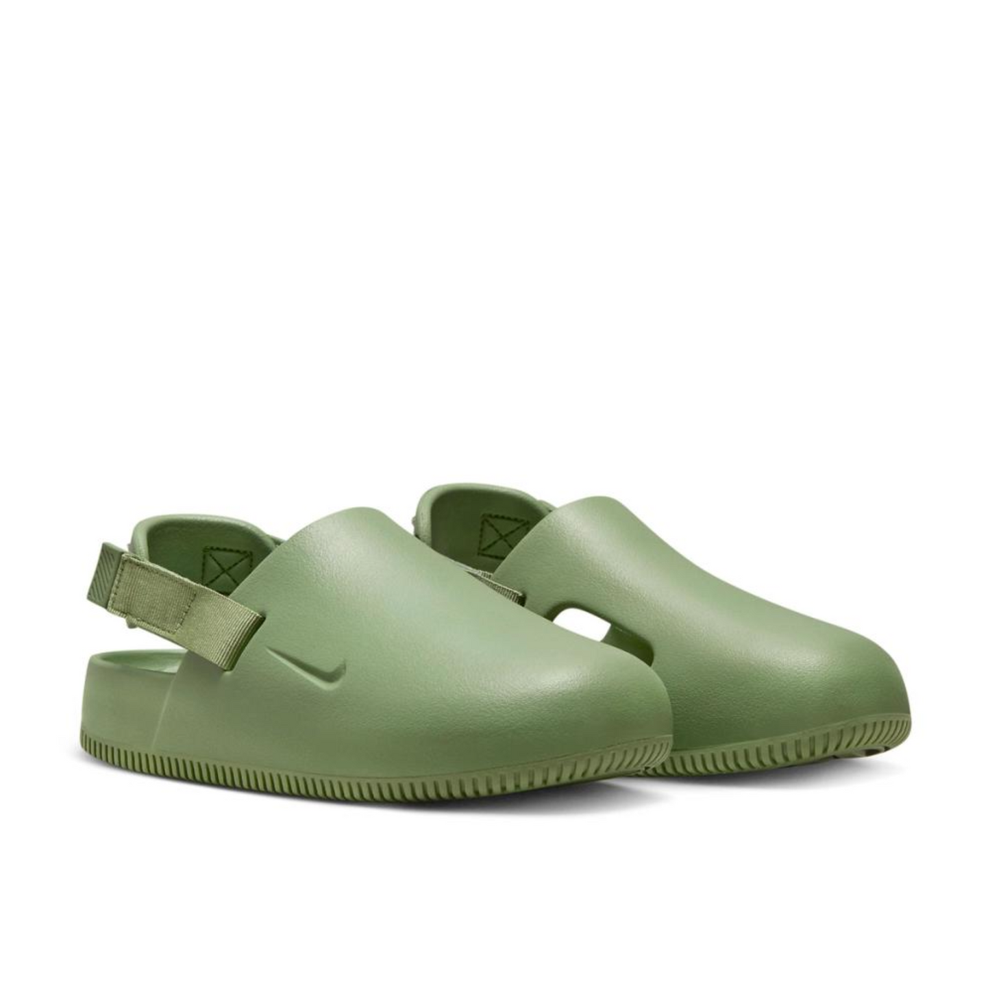Nike Calm Mule in Oil Green.