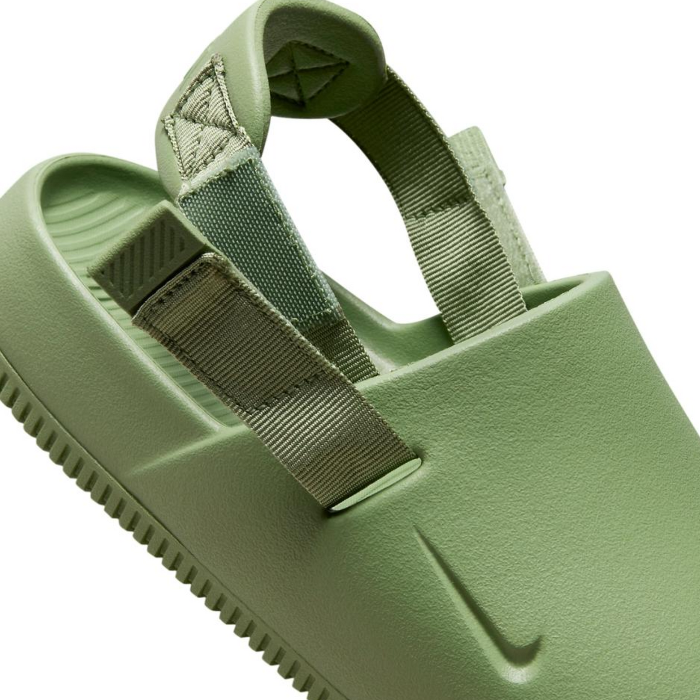 Nike Calm Mule in Oil Green.