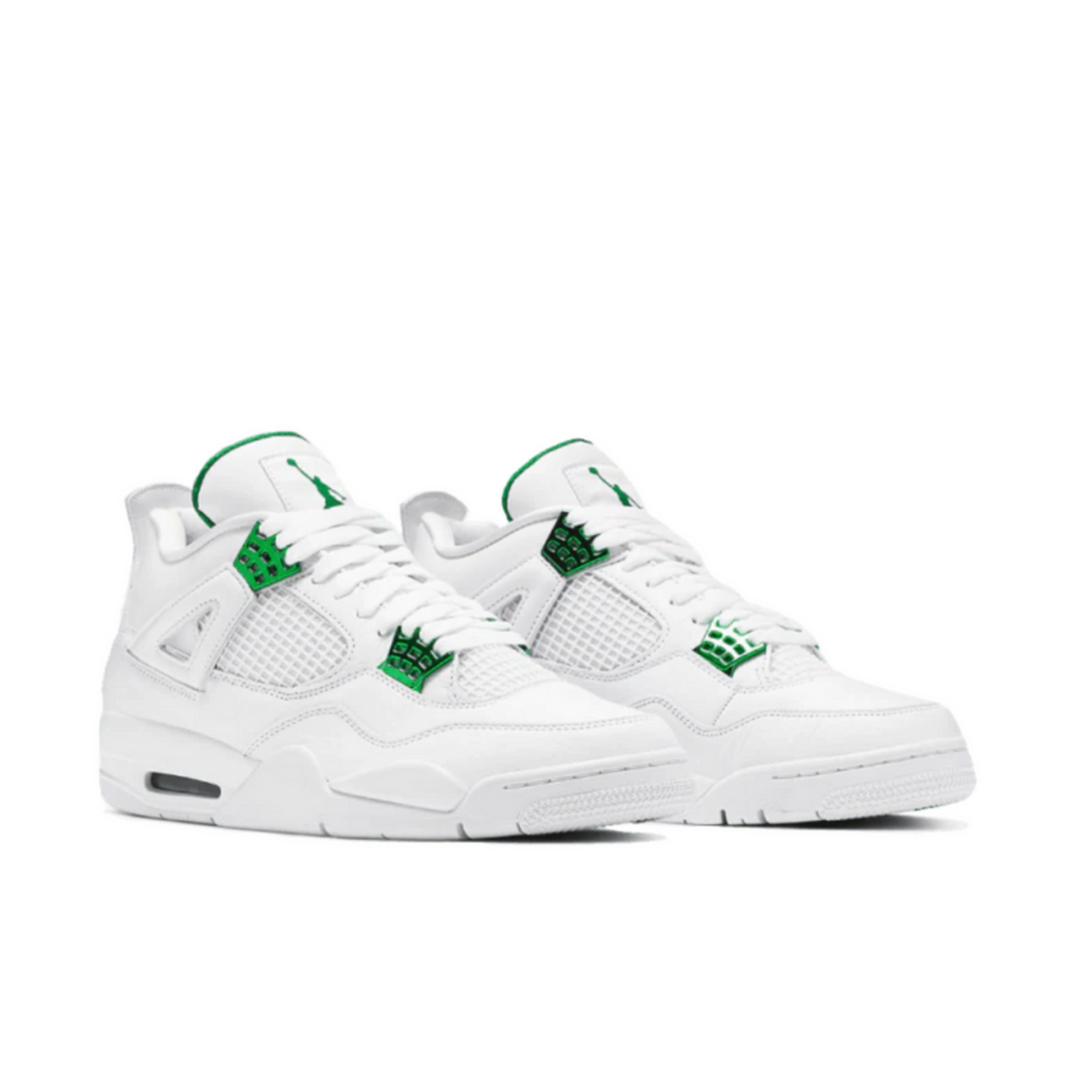 Air Jordan 4 Retro, Metallic Green edition.