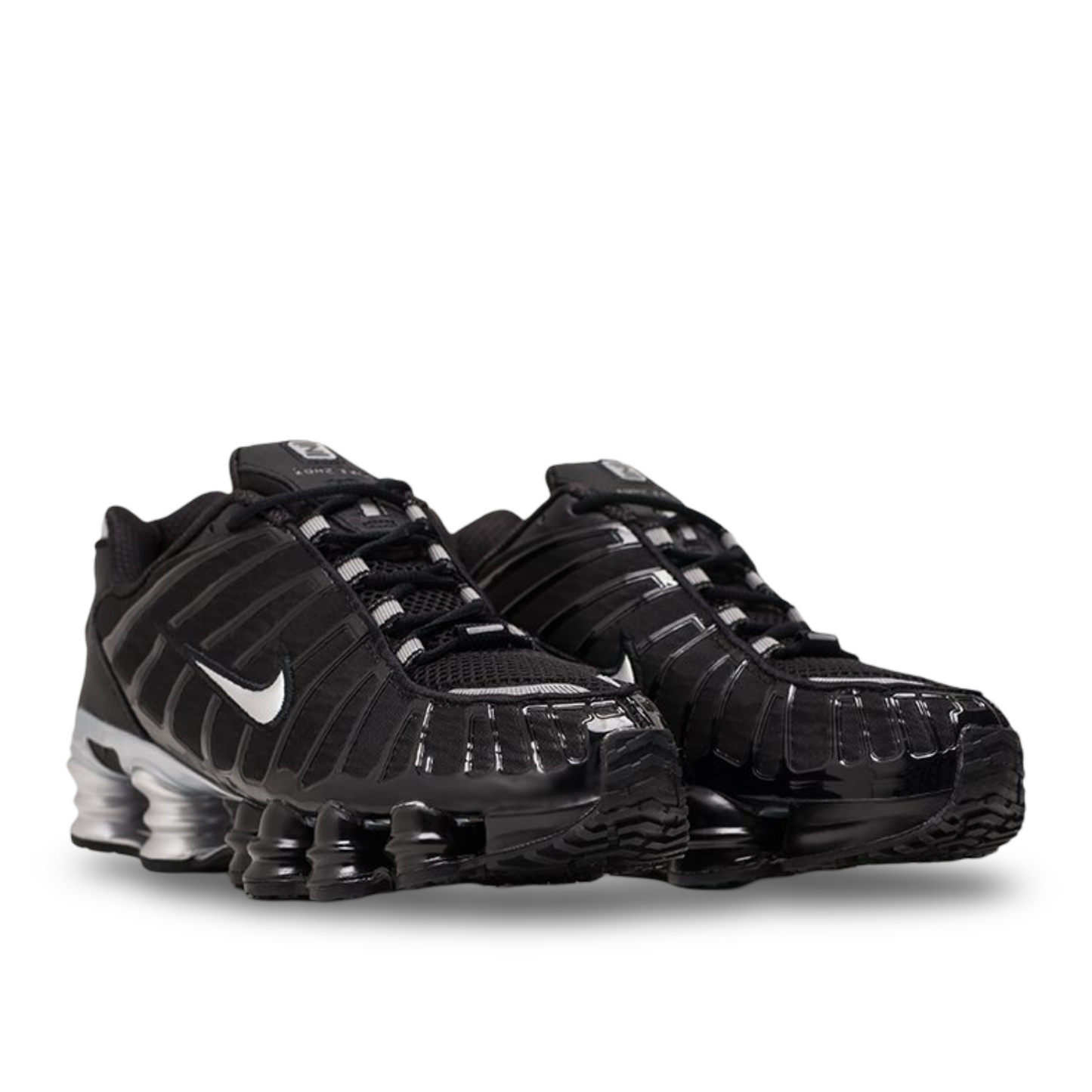 Nike Shox TL in black and metallic silver.