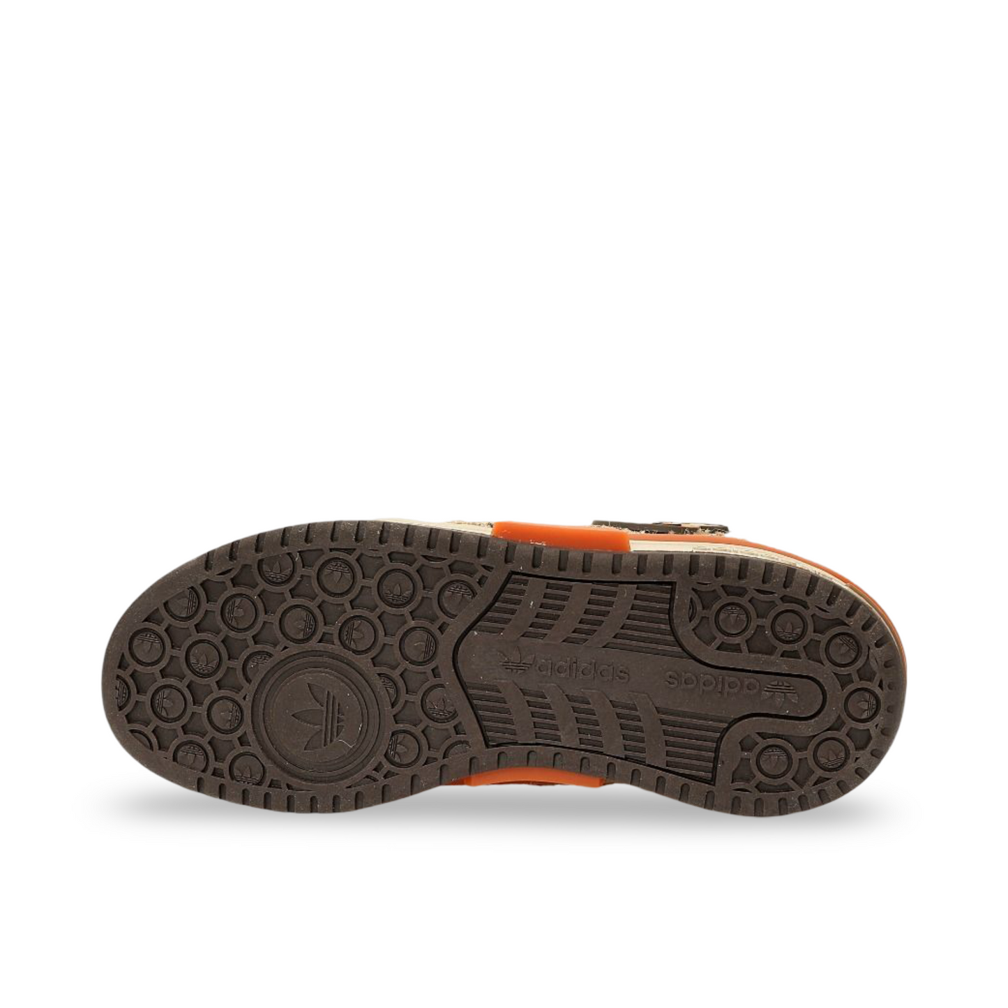 Adidas Forum Mod Low "Jack O'Lantern" in Light Brown/Off-White/Orange, unisex.