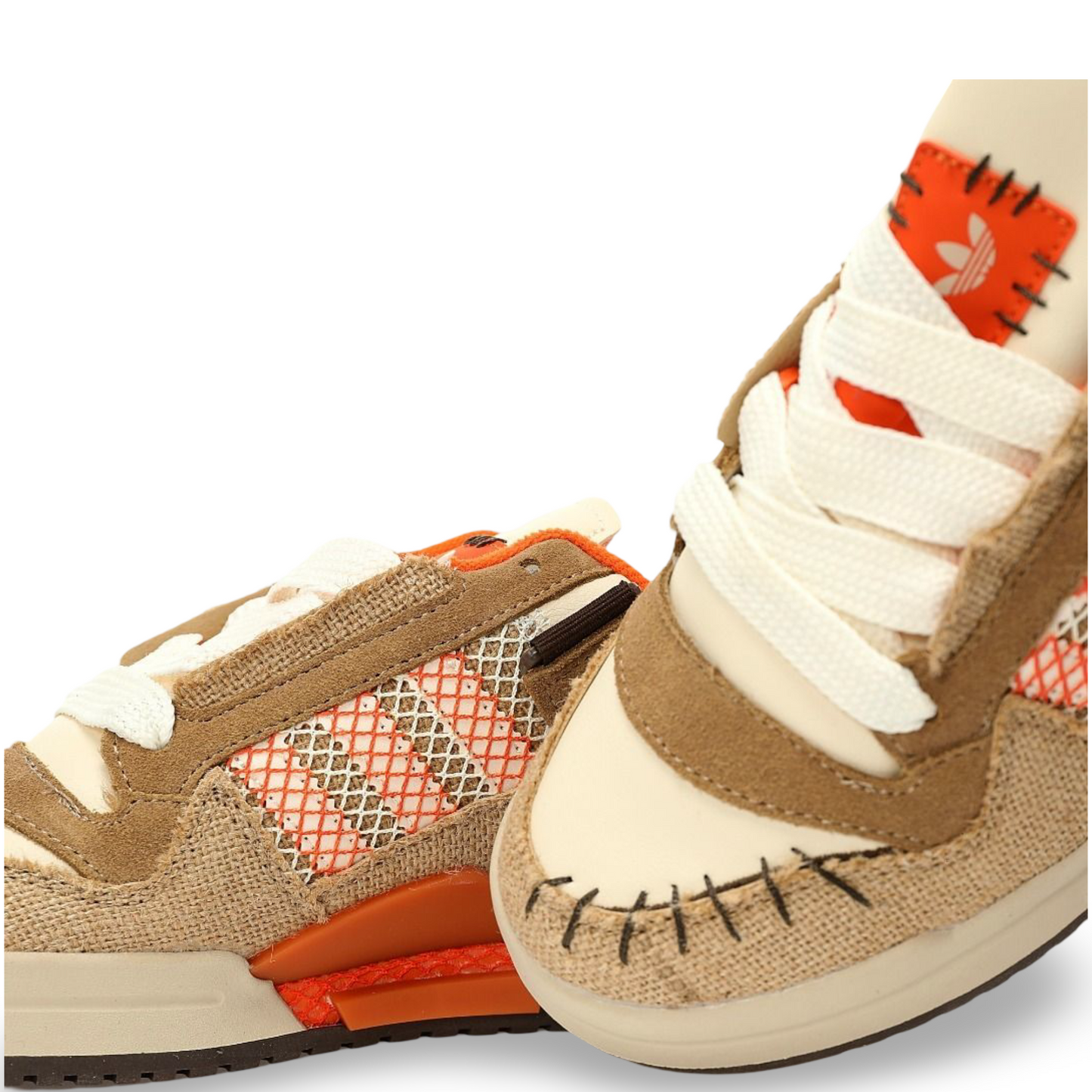 Adidas Forum Mod Low "Jack O'Lantern" in Light Brown/Off-White/Orange, unisex.