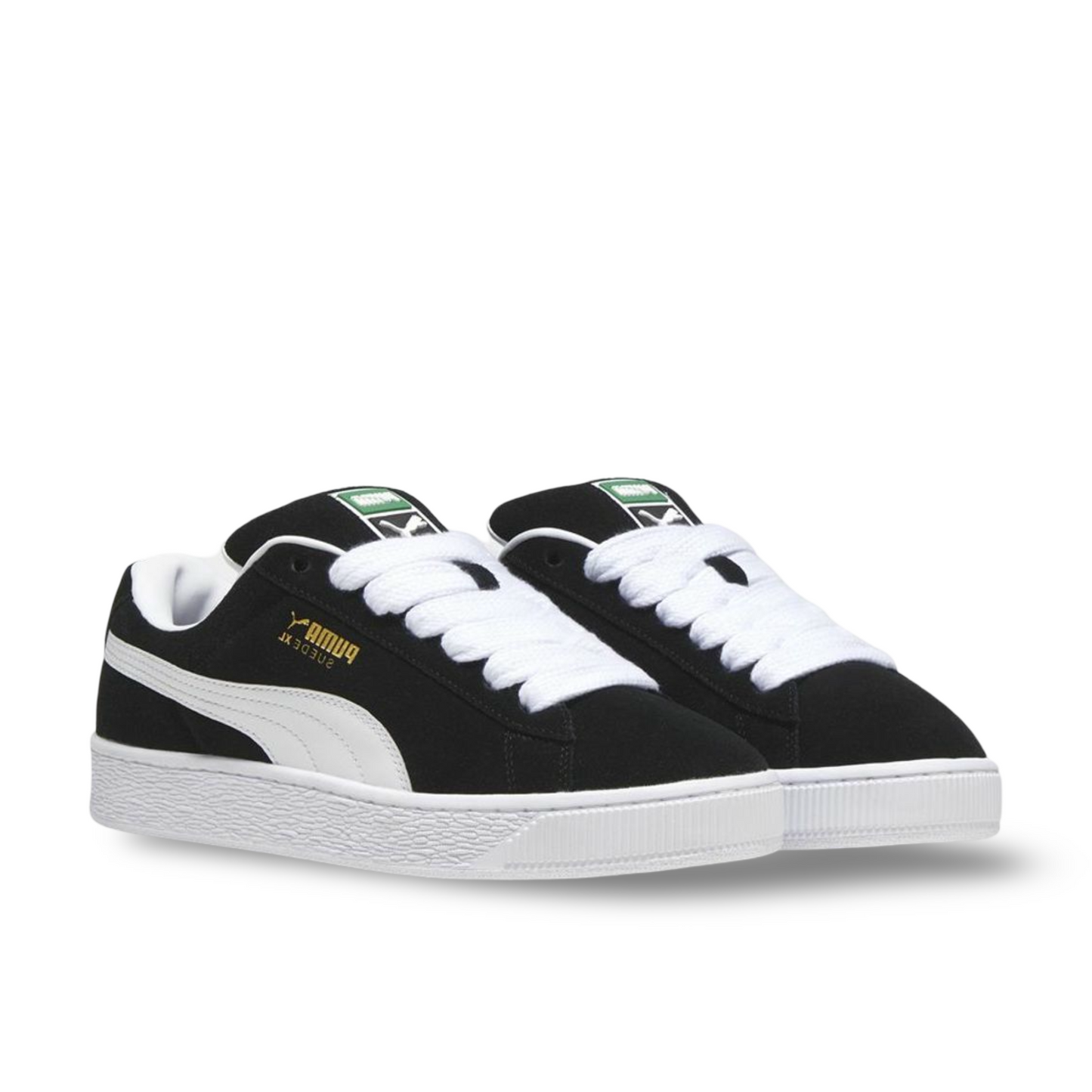 Puma Suede XL Unisex Sneakers in Black and White.