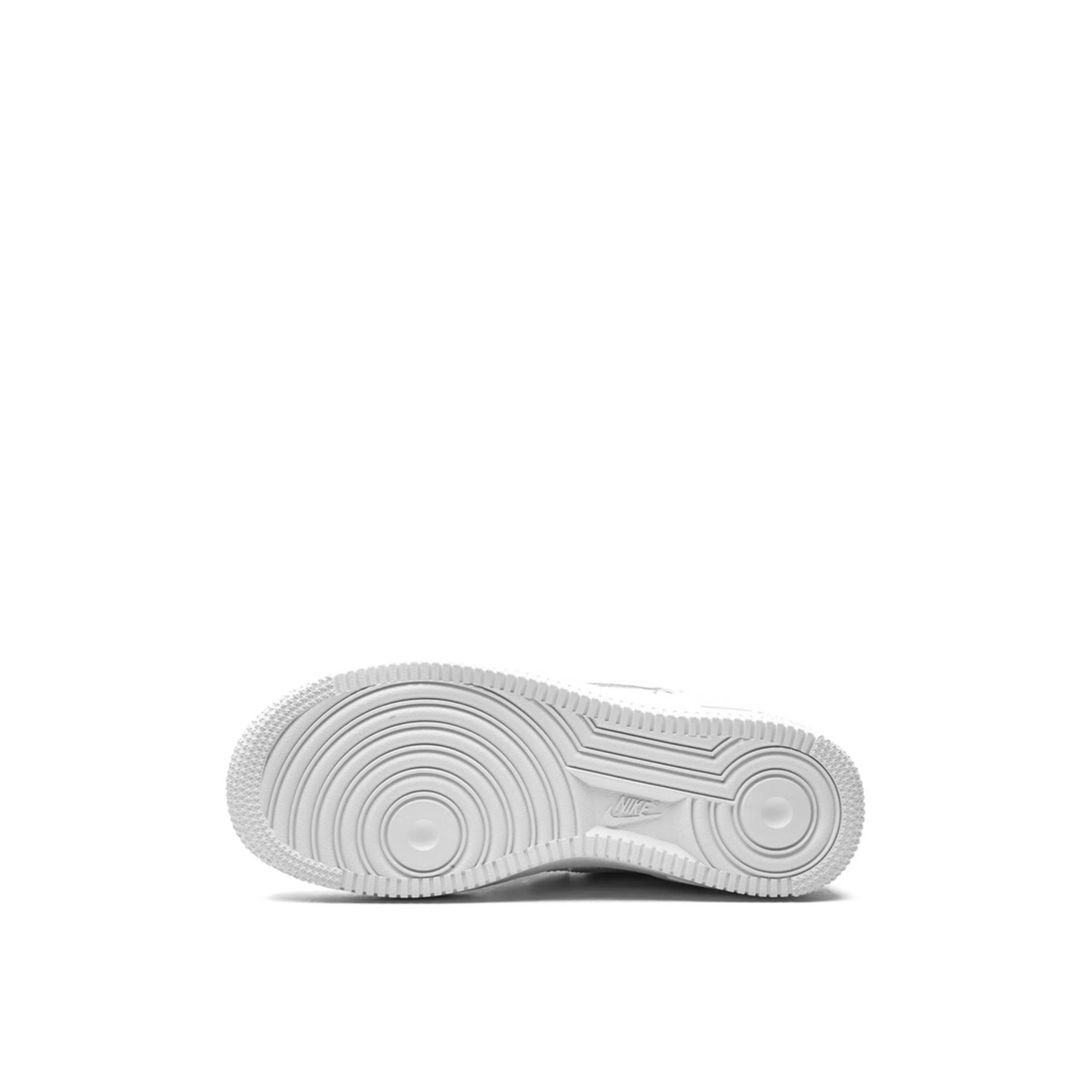 Nike Air Force 1s for kids, white.