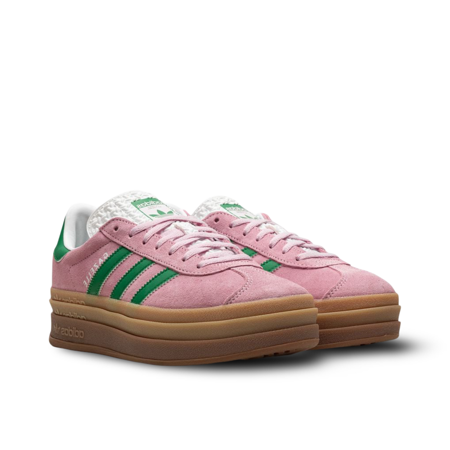 Gazelle Bold trainers in pastel pink and green.