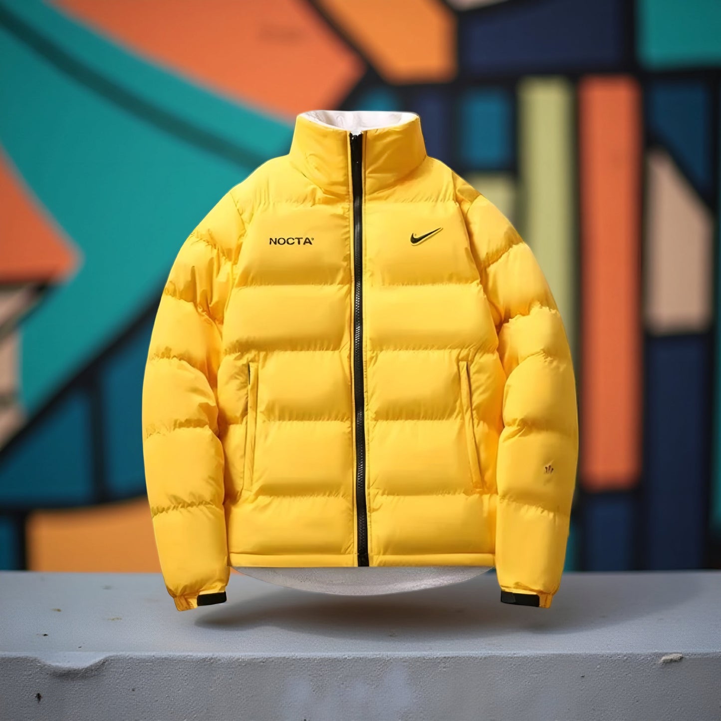 Nike NOCTA Puffer Jacket in Yellow, a Drake collaboration.