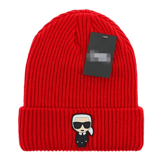 Karl Lagerfeld Karl Ikonik beanie in red.