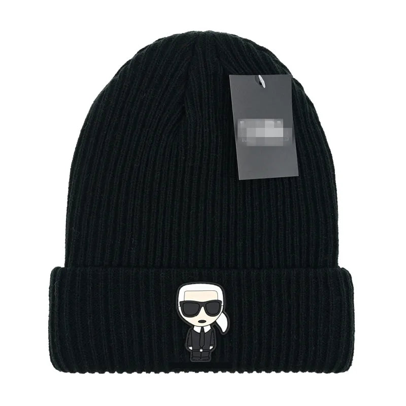Karl Lagerfeld Karl Ikonik beanie in black.
