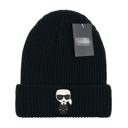 Karl Lagerfeld Karl Ikonik beanie in black.