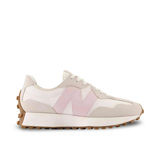 New Balance 327 in Moonbeam/Stone Pink.