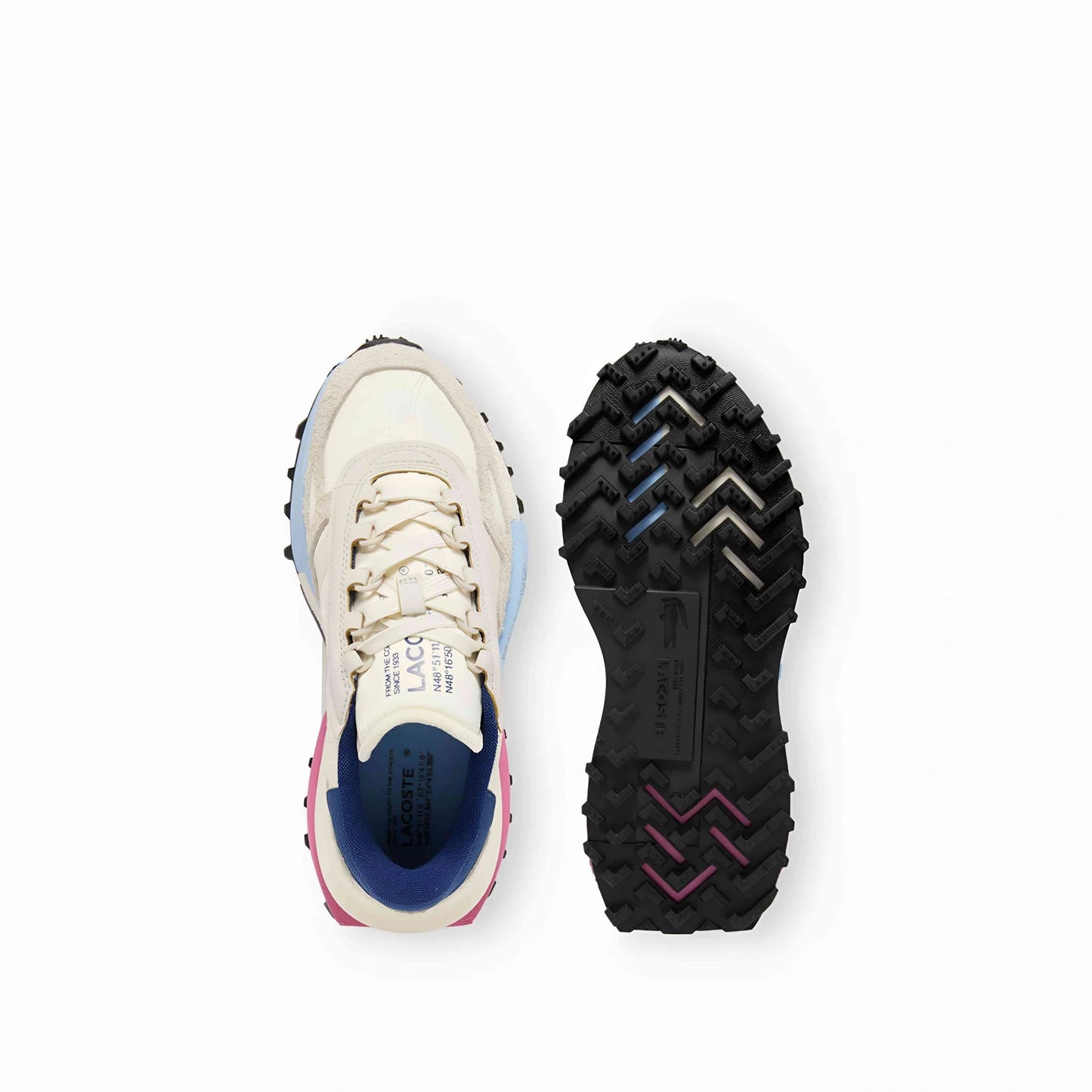 Lacoste Women's Elite Active Trainers in Off-White/Navy.