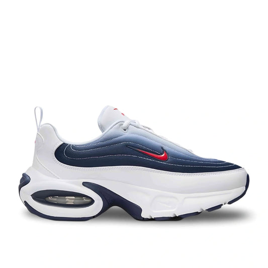 Nike Air Max Portal in White/Midnight Navy/Bright Crimson.