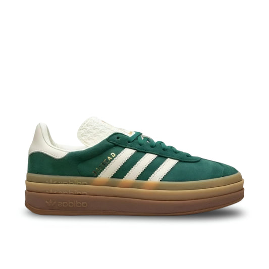 Adidas Gazelle Bold in green/white.