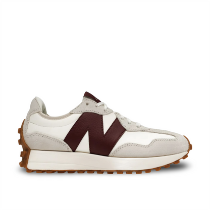 New Balance 327 Classic Burgundy in Moonbeam.