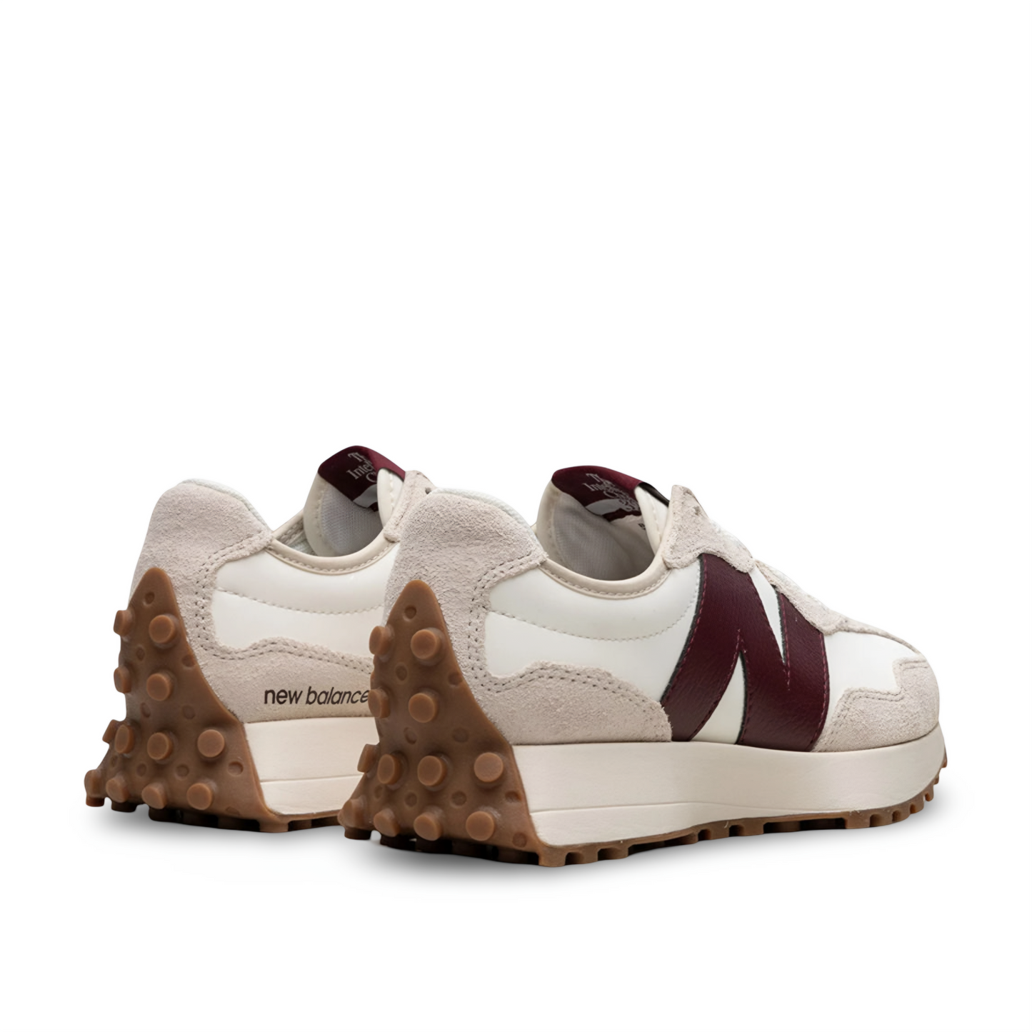 New Balance 327 Classic Burgundy in Moonbeam.