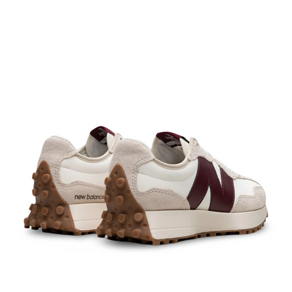New Balance 327 Classic Burgundy in Moonbeam.