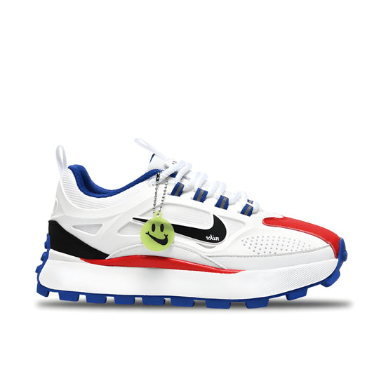 Nike Bailleli in white, red, blue, and black.